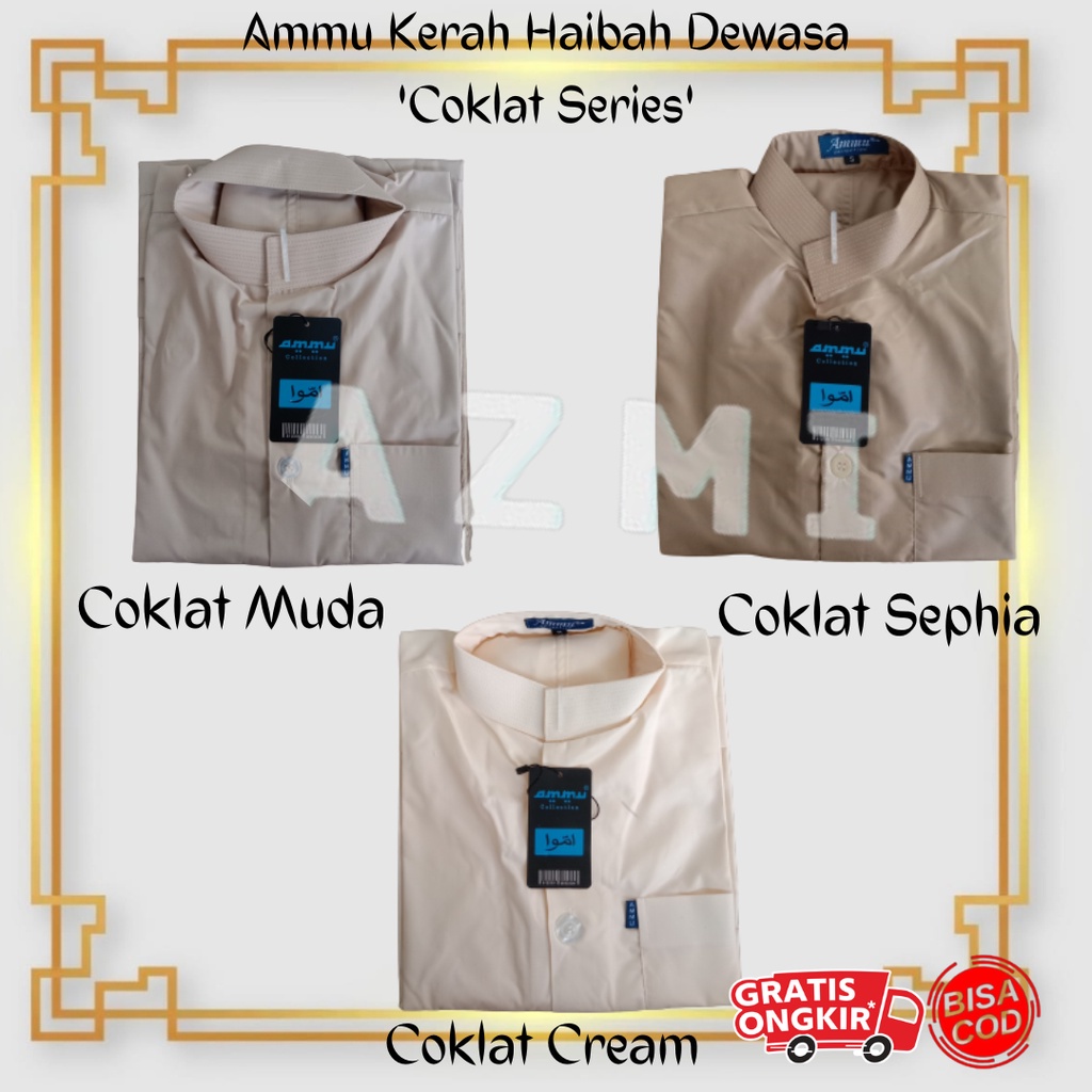 Promo Baju Koko Ammu Dewasa Original Cream Termurah!!!