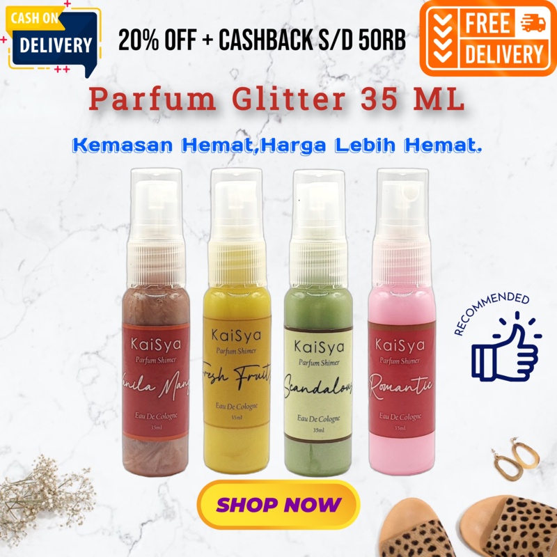 PARFUM SHIMMER GLITTER 65 ML PREMIUM / MINYAK WANGI