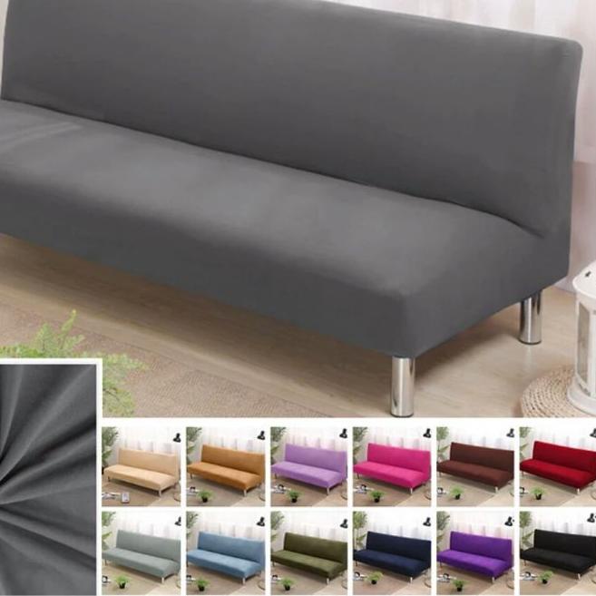 ♘ cover sofa bed elastis sarung sofa bed polos ◊
