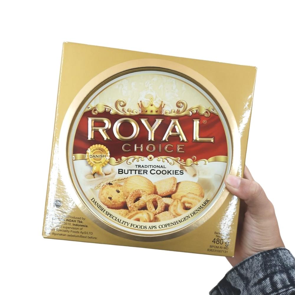 

Biskuit ROYAL Choice 480gr Traditional Butter Cookies Roti Kaleng Danish