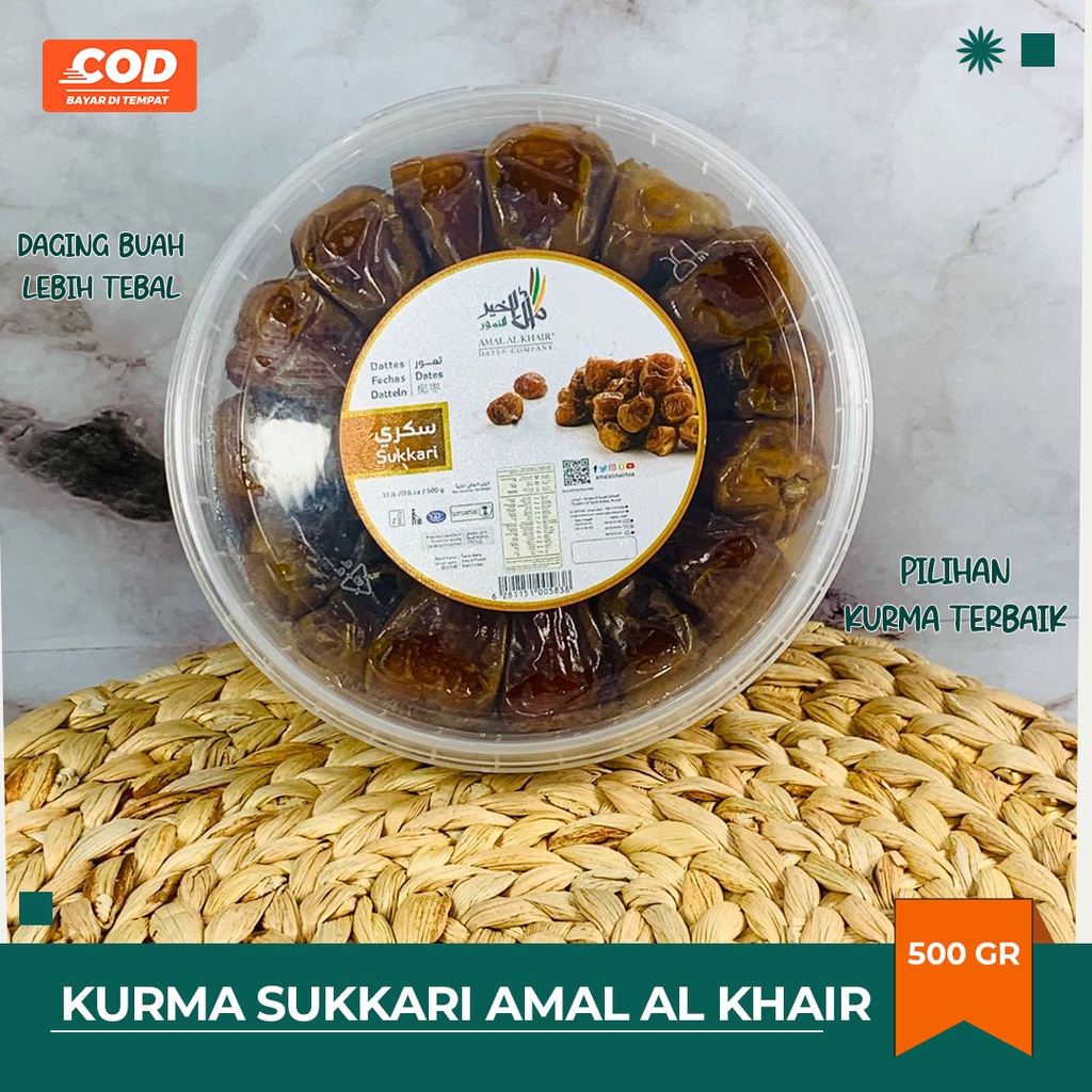 KURMA SUKARI KEMASAN 1kg/500gr PREMIUM AMAL AL KHAIR ORIGINAL