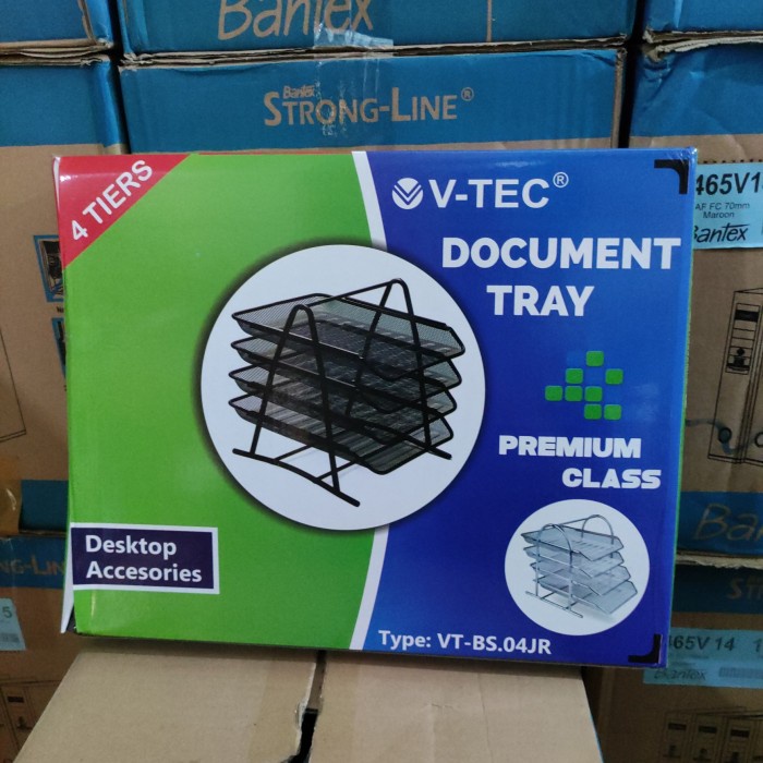 

Rak Besi 4 Susun Document Tray V-Tec 4 Tiers Star Seller