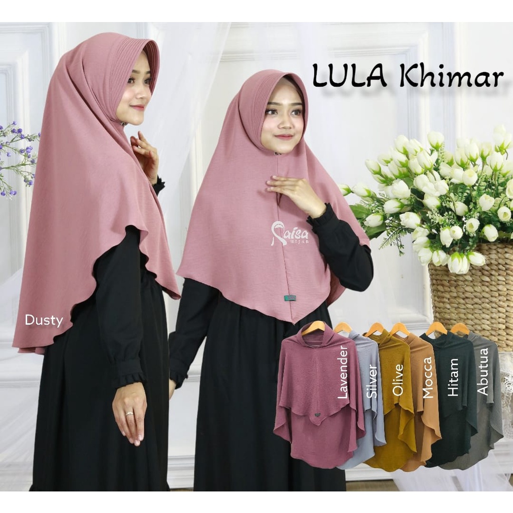 Kerudung Instan Khimar LULA Raisa Hijab Bahan Katun Krinkle