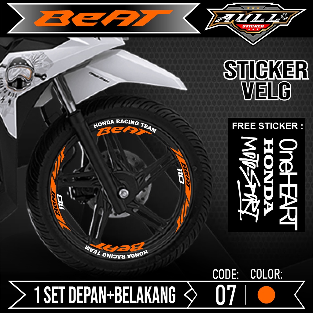 Cutting Sticker Velg BEAT - Aksesoris Stiker Cutting Sticker List Velg Motor Honda Beat Karbu Fi Esp