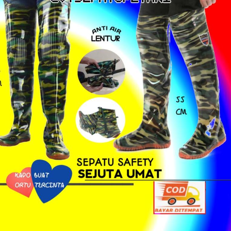 TERLARIS Sepatu Boot Boots But Pria Wanita Dewasa Sawah Petani Nelayan Kebun Rawa Tambak Mancing Keb