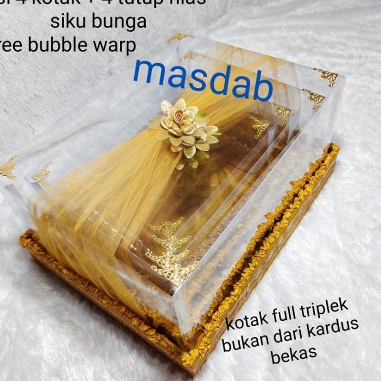 

➼ D92 parsel box mika satin hias tile isi 4 kotak ➘