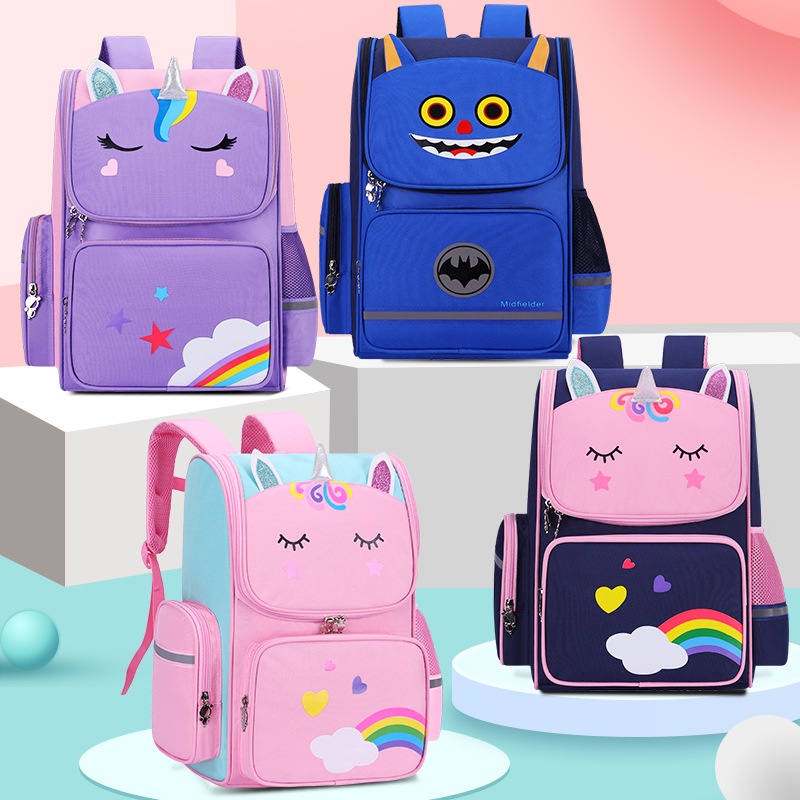 GROSIRTAS LV0150 Tas Ransel Sekolah Anak Perempuan Tas Anak Perempuan Anti Air Motif Kartun