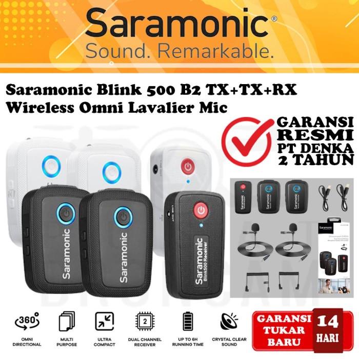 Terlaris Saramonic Blink 500 B2 - Tx+Tx+Rx Wireless Omni Lavalier Mic