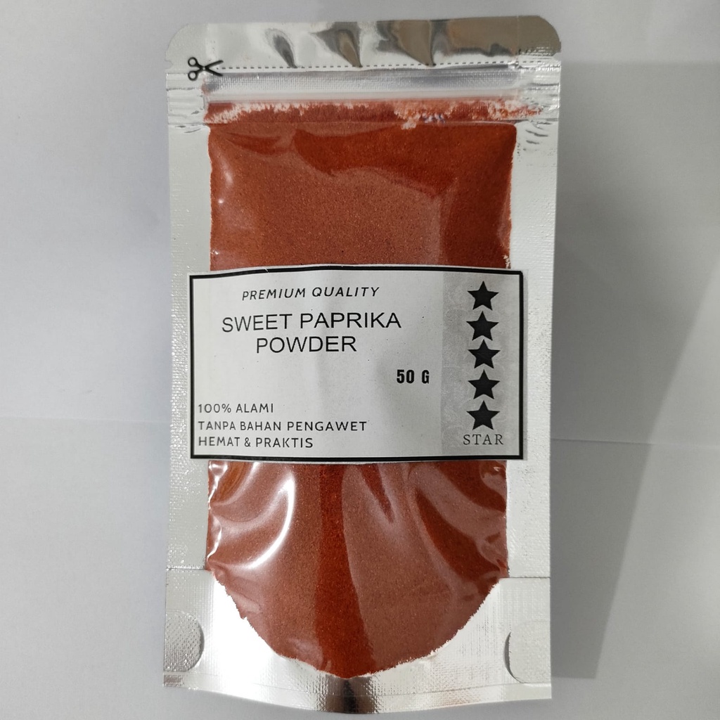 Sweet Paprika Bubuk 50 Gram Sweet Paprika Powder Seasoning Premium Pilihan Murni 100% Asli Bumbu Rempah Masakan Dapur TERMURAH TERLARIS