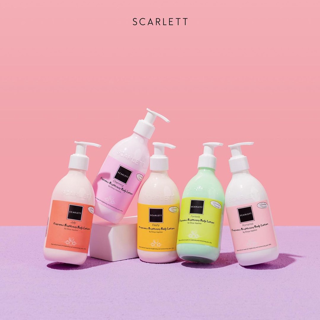 Scarlet All Varian I Body Lotion I Body Wash I Body Scrub I Facial Wash I Essence Toner I Sea Salt Shampo I Sea Salt Conditioneri Mask Seriously I Mask Mugwork I Body Serum Charming I Body Serum Jolly