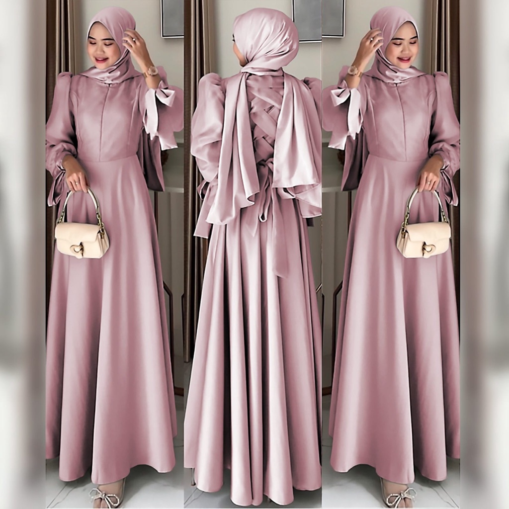 DRESS TATIANA FASHION PAKAIAN WANITA GAMIS MAXY MAXI BUSUI BAHAN VELVET KR