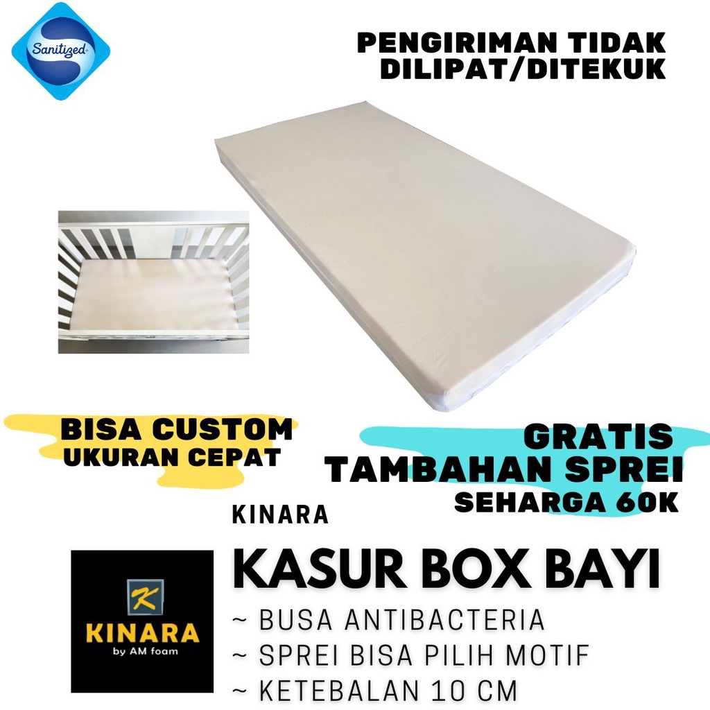 Kasur Bayi / Matras Bayi / Kasur Box Bayi Free Tambahan Sprei Tidak ditekuk