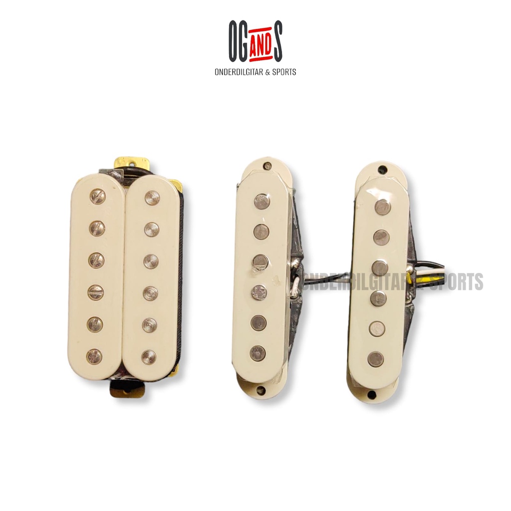 Pickup HSS Humbucker Single Single Cream Alnico PTP Squier