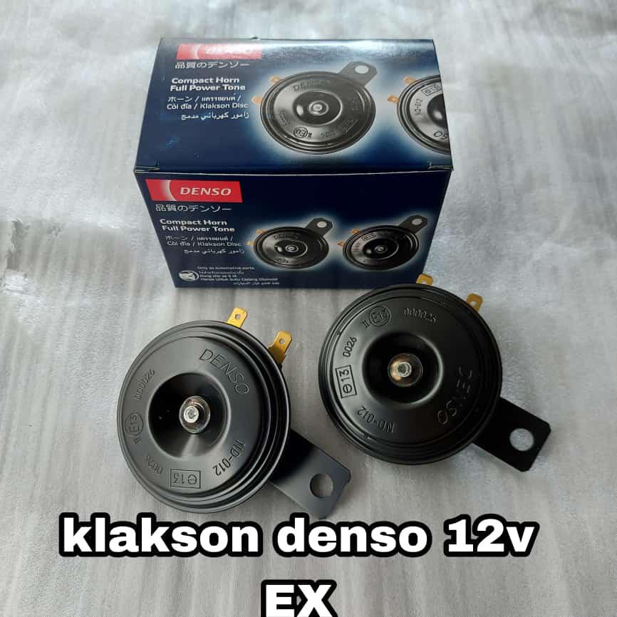 KLAKSON DENSO COMPACT DISC HORN SET 12 VOLT WATERPROOF 100%ORIGINAL UNIVERSAL MOBIL DAN MOTOR