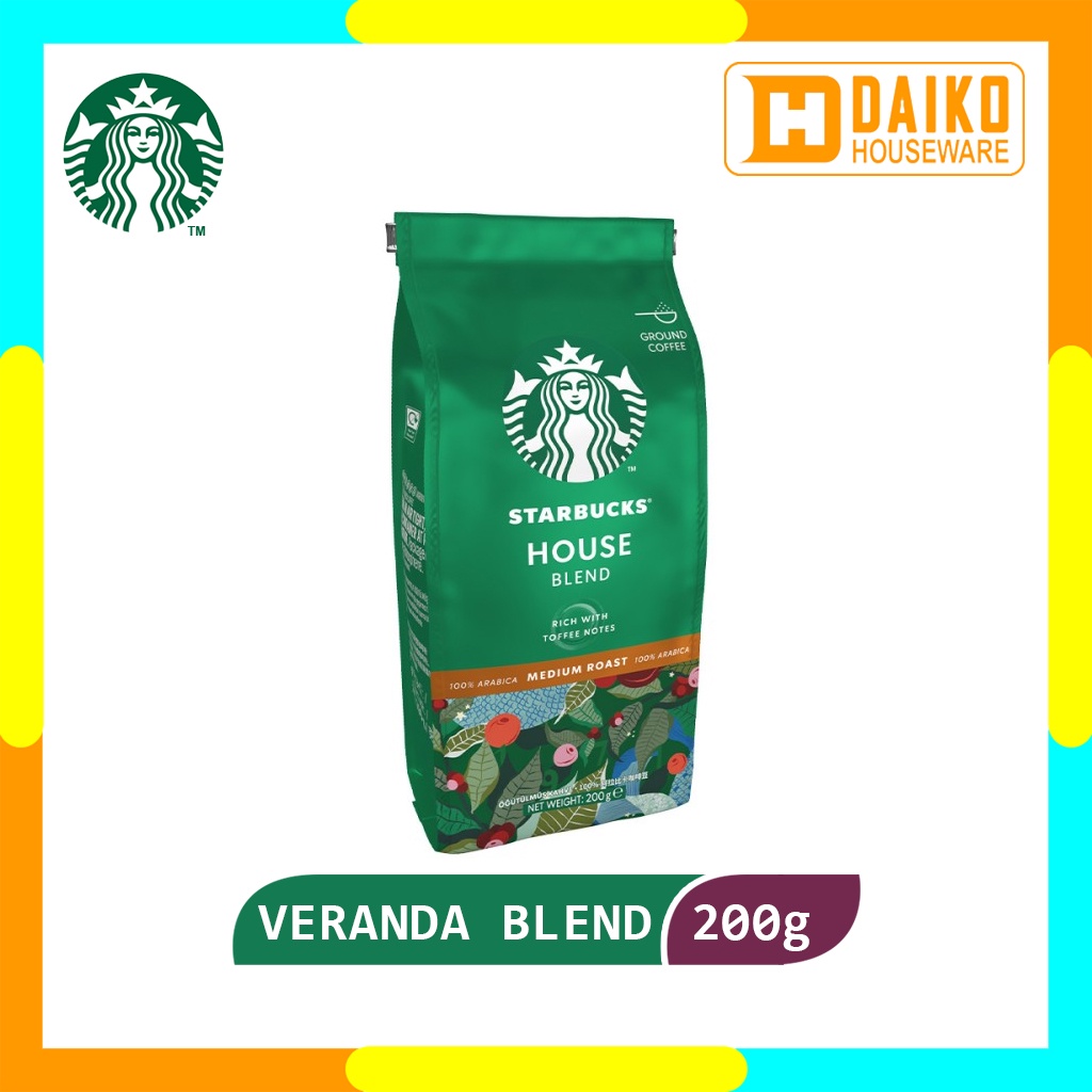 Kopi Bubuk Starbucks Veranda Blend Blonde Roast Coffee Sachet Bag 200gr