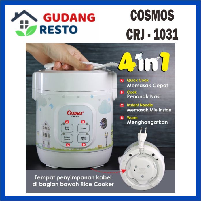 COSMOS CRJ 1031 DIGITAL RICE COOKER MINI TRAVEL 0.3 L MAGICCOM CRJ1031 4 IN 1 0,3 L TRAVEL SERIES