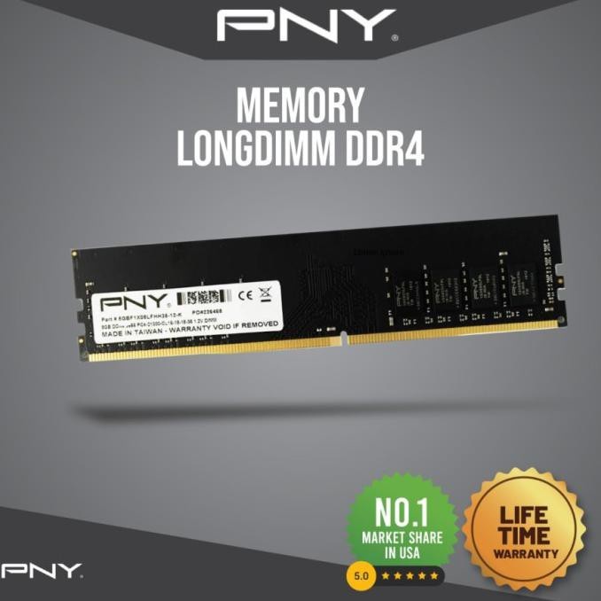 Memory RAM PNY Longdimm 8GB DDR4 2666Mhz PC21300