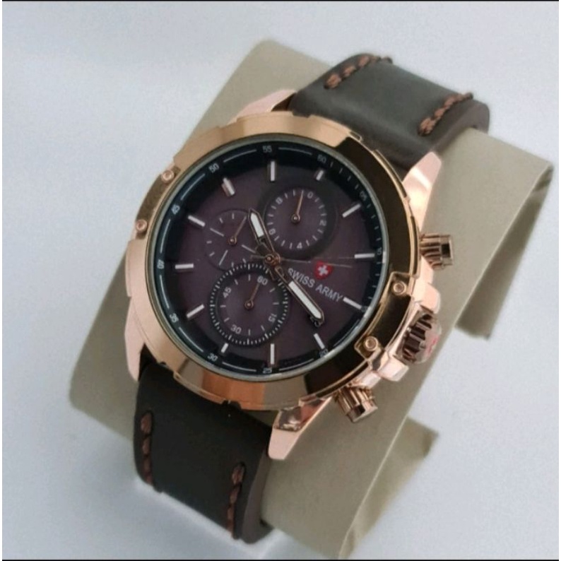 jam pria SA crono aktif tali kulit model ac