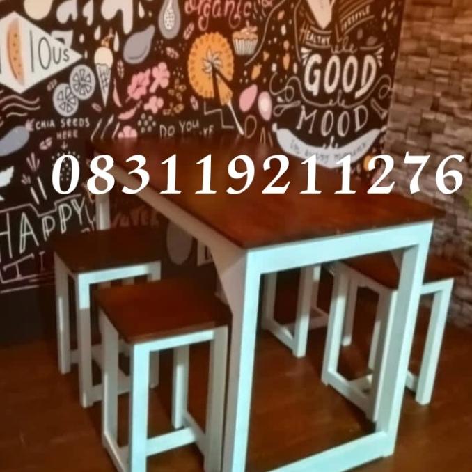 Meja Makan Kursi Kotak Cafe Shopcimory