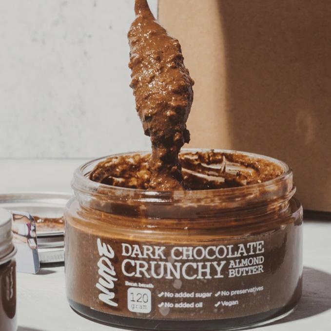 

✺ NUDE x Andrea - Dark Chocolate Crunchy Almond Butter 200g | Gluten Free, Vegan, Keto Friendly ♣