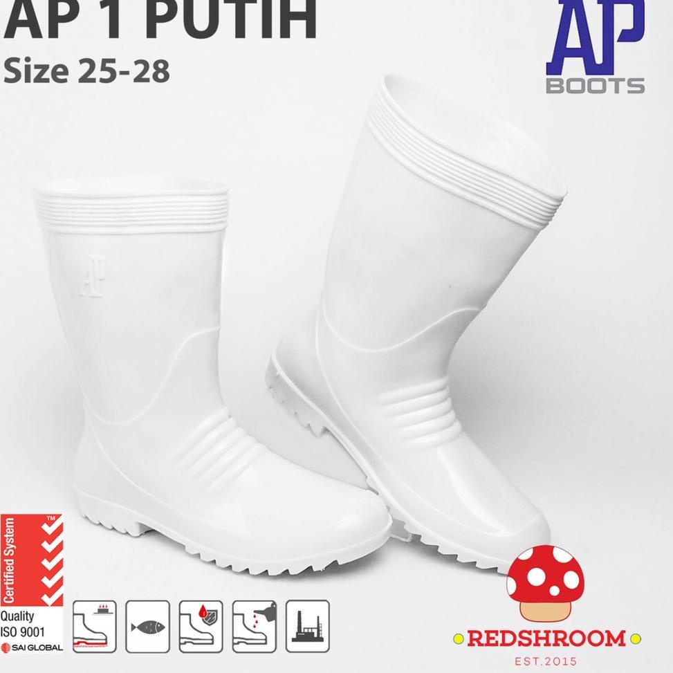 VIRAL Sepatu Boot Pendek AP BOOTS AP 1 PUTIH PERAIRAN PERIKANAN