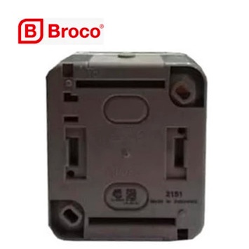 BROCO Atlantic Single Socket Outlet Outdoor Stop Kontak Tutup 2151