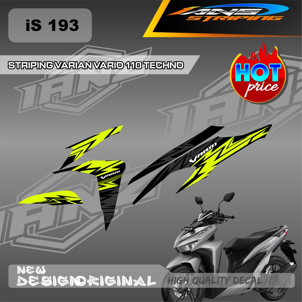 STIKER STRIPING LIST BODY VARIO 110 / 125 VARIAN CUSTOM WARNA / DECAL VARIO TECHNO / STIKER KERETA HONDA VARIO IS193