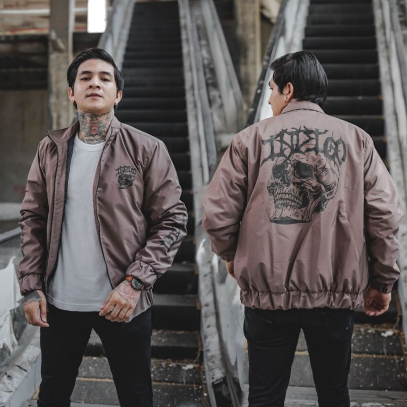 Jaket Parasut Pria Windbreaker Bomber Distro Waterproof Cewek Cowok Remaja
