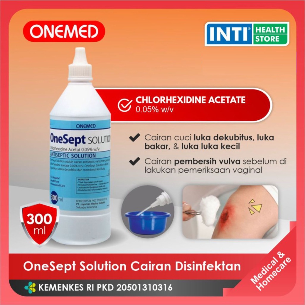 ONEMED OneSept Solution 300 ml / Pembersih Luka / Cairan Disinfektan