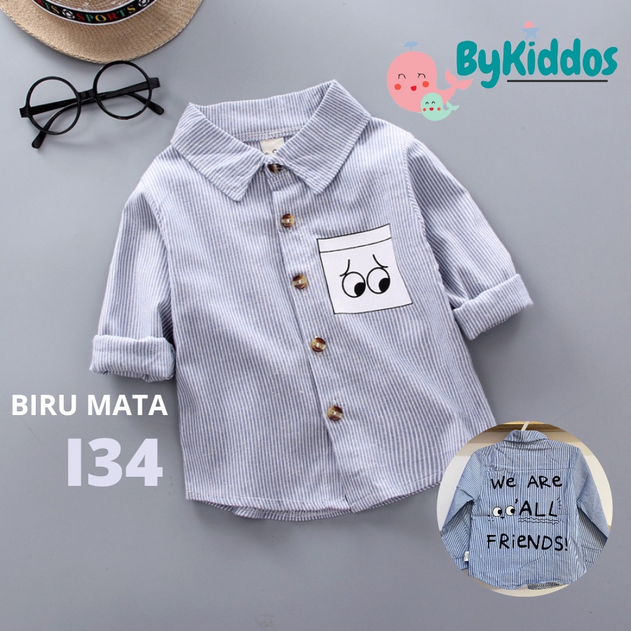 ByKiddos - Kemeja Import Anak Laki Laki Motif Lengan Panjang Bahan Adem High Quality Fashion / Kemeja Import Bayi Part 3