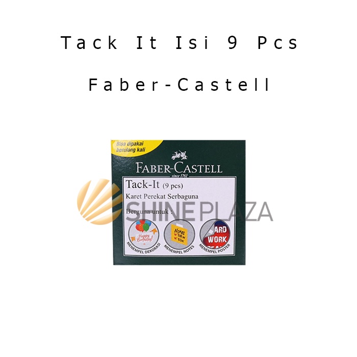 

Glue Adhesive Tack It Faber-Castell Isi 9 - Lem Karet Tempel Serbaguna