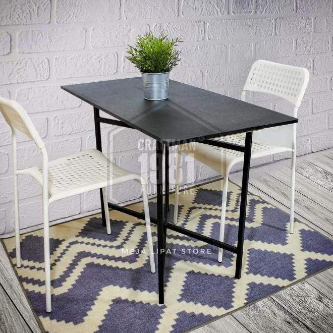 Meja Cafe Lipat Restoran Mini Bar 90X50 Meja Makan Meja Bazar Jualan Stordiyaput