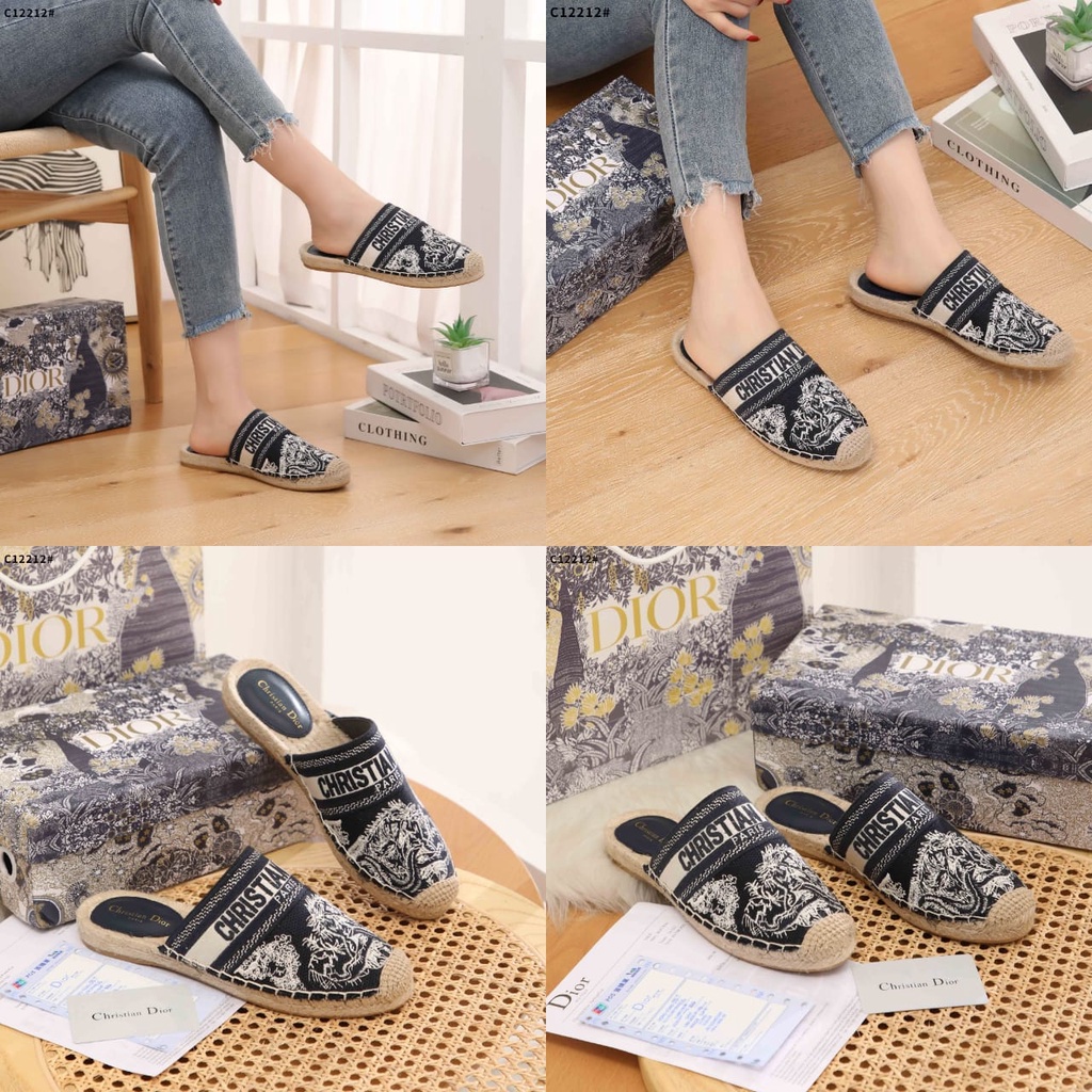 D Navy Blue Mule Sandal C12212