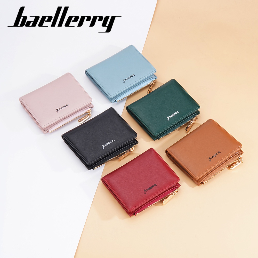 BAELLERRY N8113 Dompet Wanita Kecil Dompet Lipat Bahan Kulit PU Leather Premium WATCHKITE WKOS