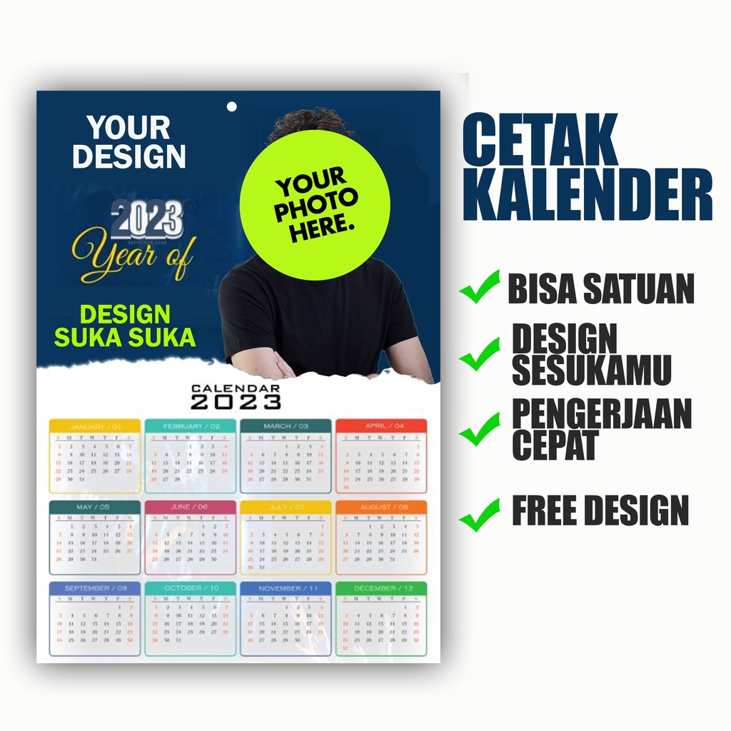 

Cetak Kalender custom satuan design suka suka