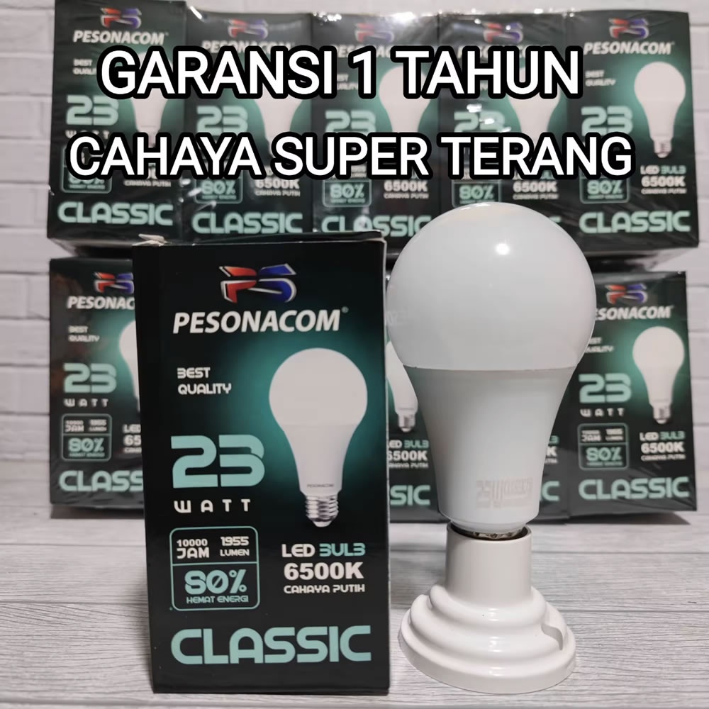 Bohlam Pesonacom Lampu LED Bulb Rumah Kantor SNI Classic Termurah 7W / 9W / 12W / 15W / 18W / 23W