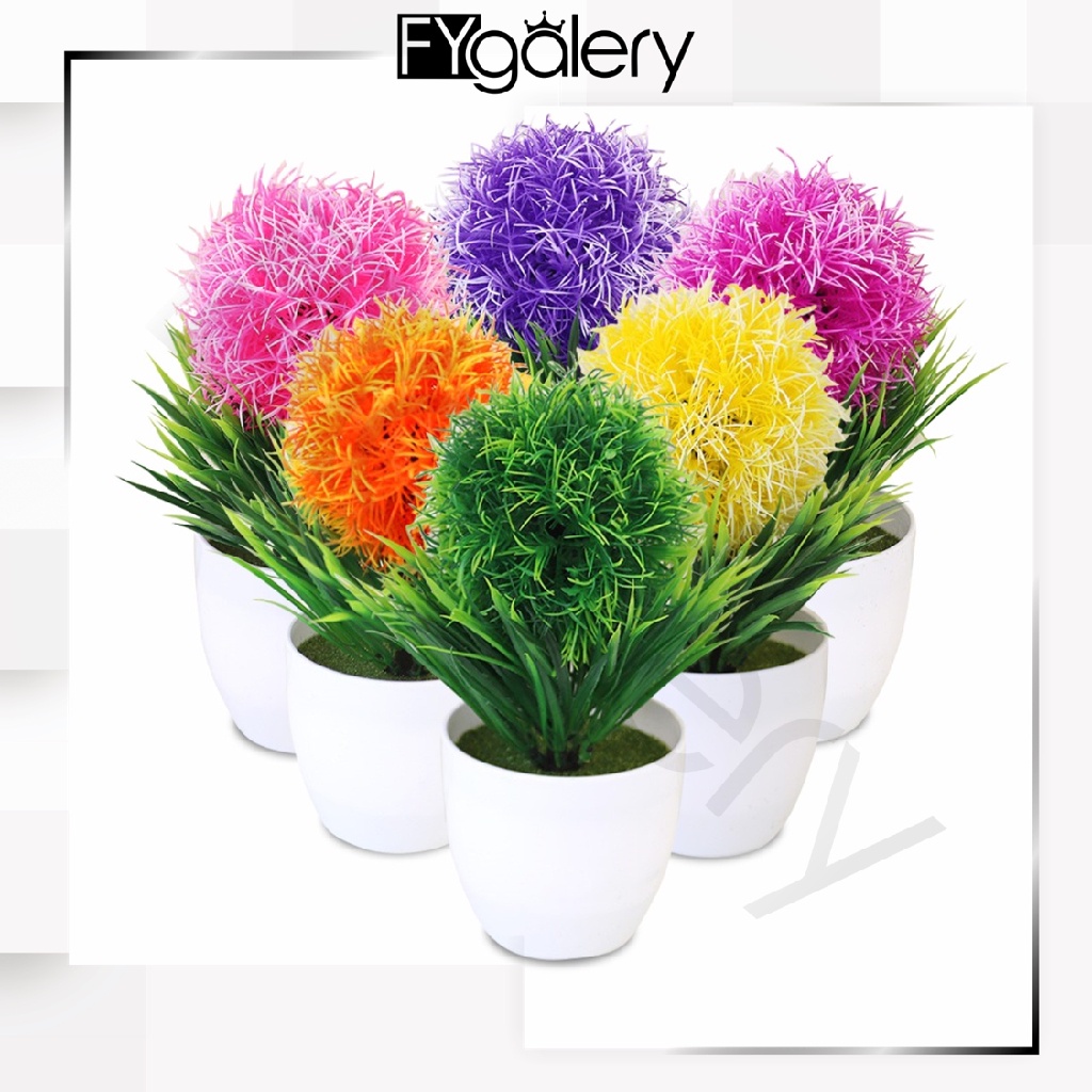 FYGALERY PT10 Pot Tanaman Hias Bunga Hias Plastik Ornamen Pot Bongsai Artificial Flower Decoration