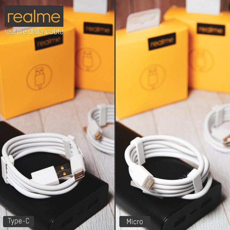 [SO] Kd Kabel Data Realme Vooc Qualcom Micro Usb &amp; Type C Original Fast Charging Import