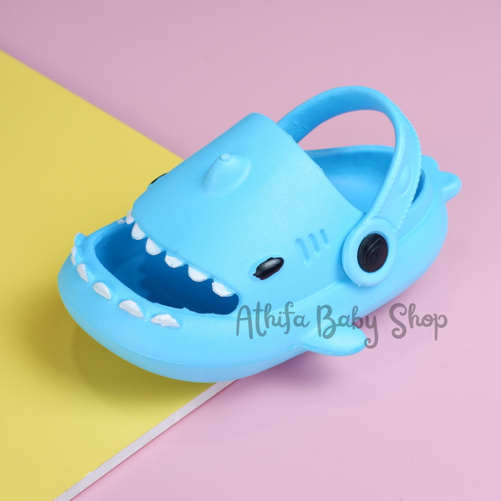 Sepatu Sandal Anak Laki Bayi Balita Usia 6 7 8 9 10 11 Bulan 1 2 3 Tahun Sendal Gunung Karakter Baby Shark Lelaki Cowok Spon Prewalker Phylon Ringan -502-