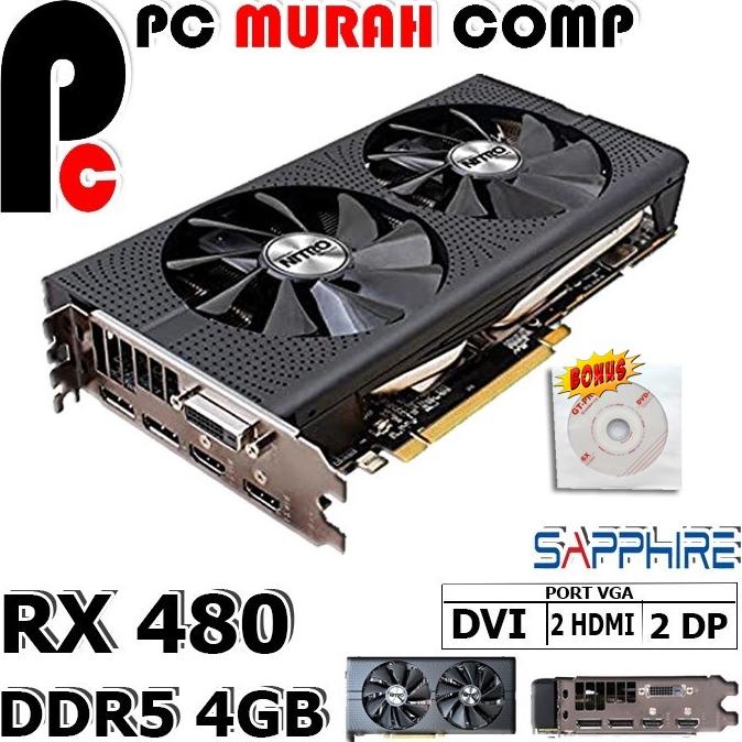VGA Card AMD Radeon GAMING RX 480 4GB DDR5 256 BIT HDMI