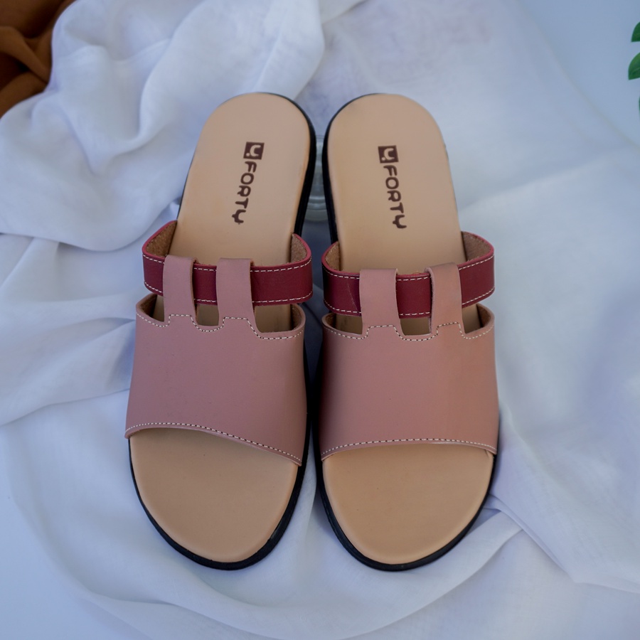 Murah Sandal Slop Wanita Sol Trepes empuk Sendal cewek Flat nyaman