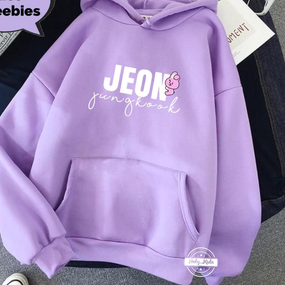 HOODIE BTS BT21 / HOODIE NAMA MEMBER BTS LOGO BT21 / JAKET BTS LOGO BT21