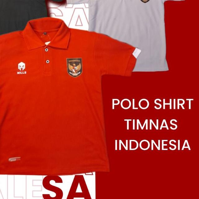 ✽ POLOSHIRT TIMNAS INDONESIA 2022 / BAJU TIMNAS INDONESIA ( pilihan logo garuda sablon dan bordir ) 