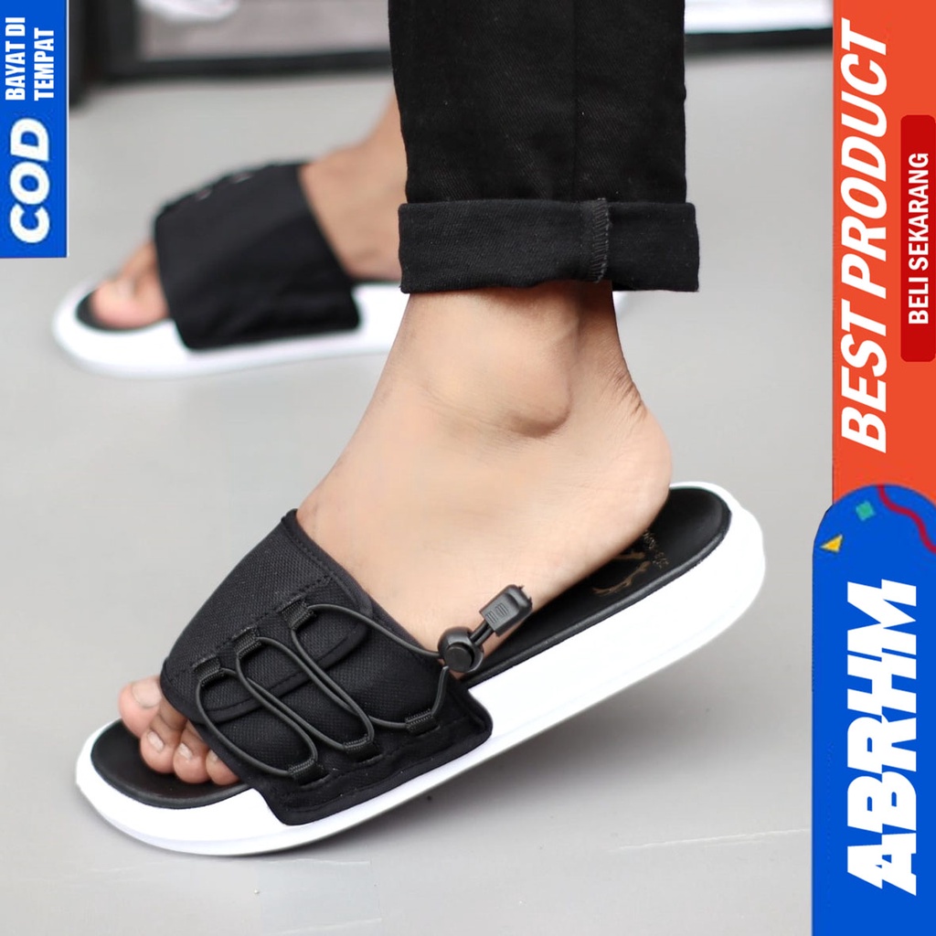 ABRHM X VINCEN Sandal Slide Pria Sandal Slop Pria Original Distro Sendal Selop Cowok / Cowo Kekinian