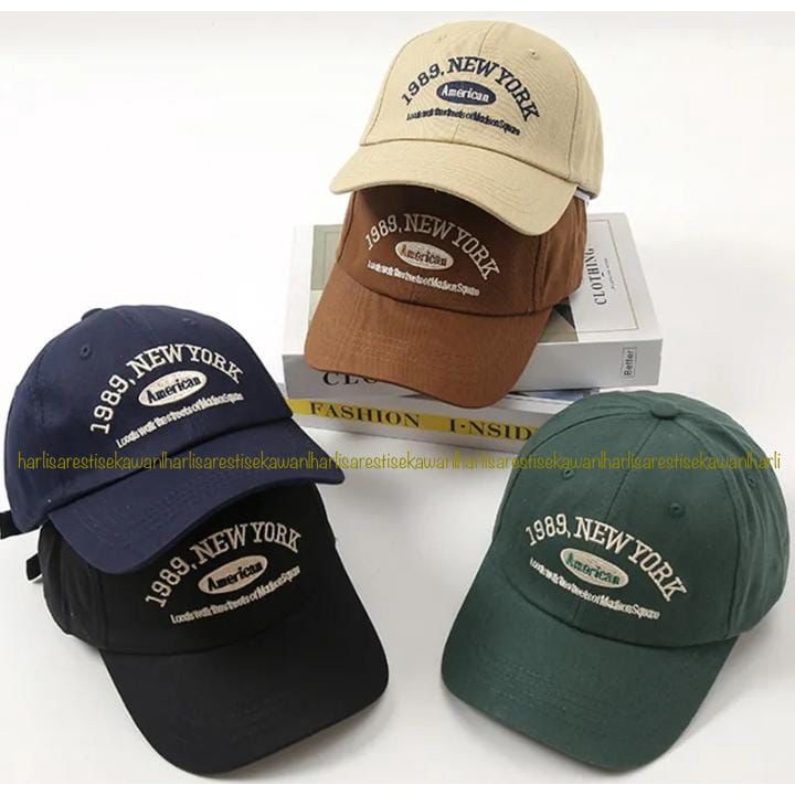 Baseball cap : NEW YORK 1989 - Topi Baseball Topi Pria Topi New York Topi Wanita