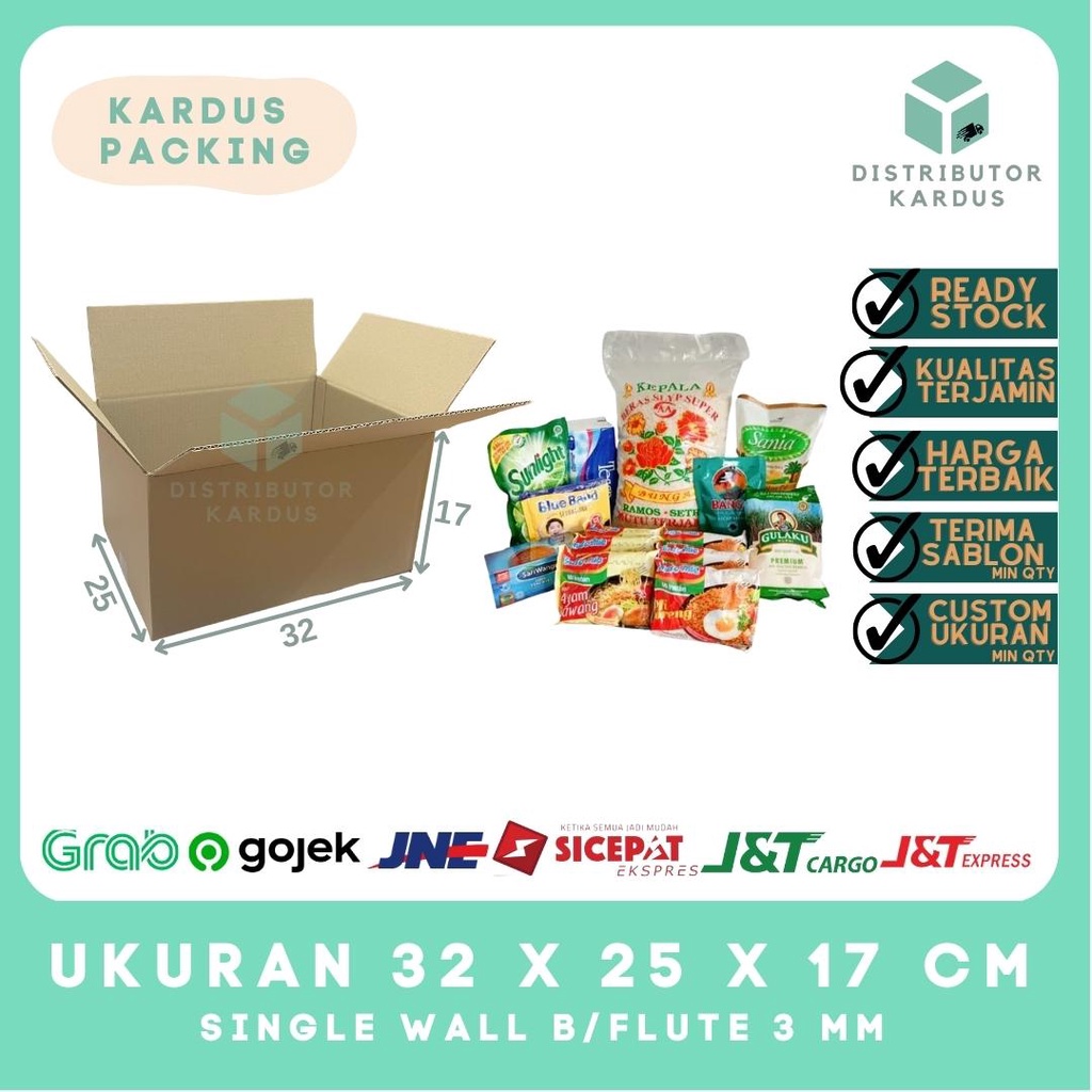 

Kardus Box Karton Packing 32x25x17 MURAH