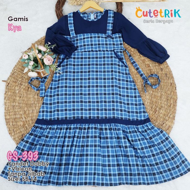 Baju Muslim Anak Perempuan Gamis Anak Perempuan 10-12 Tahun Cutetrik Kya