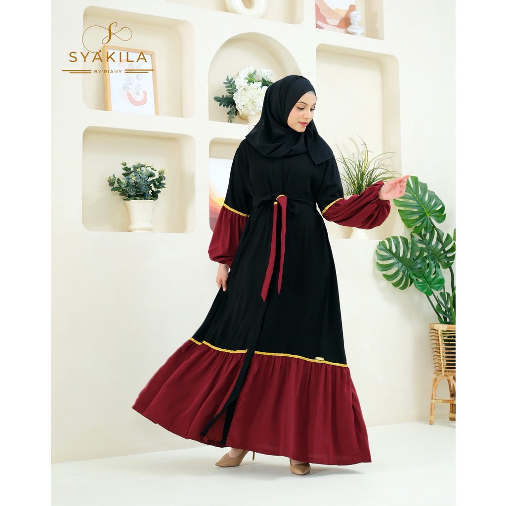 Fakhira Abaya Jatblack premium saudi terbaru - Gamis Abaya remaja - Terbaru baju wanita Kekinian