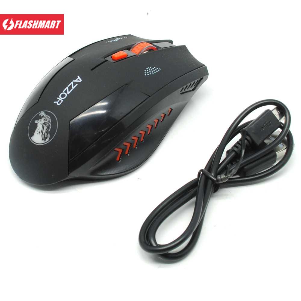 Flashmart AZZOR Mouse Gaming Wireless Rechargeable USB 2400 DPI 2.4G