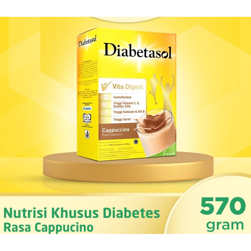 

Diabetasol Capucino 570 gr Nutrisi Pengganti Gula Cappuccino